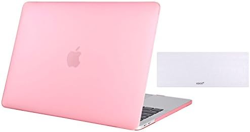 Macbook Pro 13 With Touch Bar Case, XGUO MacBook Pro 13 Release 2016 Ultra Slim Plastic Cover, Transparent Matte Shell Case Cover For MacBook Pro 13 With Touch Bar+Keyborad Skin Cover(MacBook Pro 13 2016, Pink)