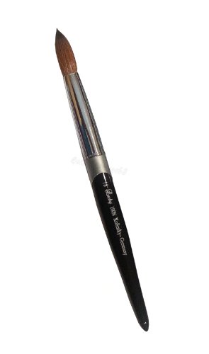 Professional Black Silver Kolinsky Acrylic Nail Brush Round Size 8 10 12 14 16 18 20 by Lucky Nails (18)