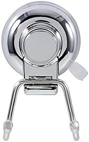 Ruichicoo Suction Cup Hook, 304 Stainless Steel Removable Sucker Hooks Heavy Duty for Bathroom Shower Towel Kitchen Wall, Chrome, Pack of 1