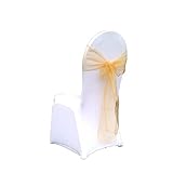 Las fundas para sillas de organza son perfectas para la decoración de fiestas en el hogar, la decoración especial para bodas, la decoración para baby shower, la decoración con velas.