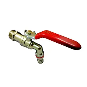 SRP Nozzles Cock Valve Taps with Handle and with Nickel Plating Suitable for Hose Pipe Connection (1)