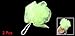 Move&Moving(TM) Bathroom Body Washing Shower Ball Shape Light Green Nylon Mesh Nets Pouf 2 Pcs