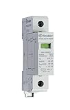Ejecución de la pole = 1 Finder 7P2182751020 - Protector monofásico (1 varistor) - 275 V Max para SPD Tipo 1 Low Up Tipo 2 (Uc) (para UN = 230-240 V AC) y Tipo 3 - 20 kA (I n Tipo 2)91 x 18 x 57 cm con contacto de señal remota incorporado color gris