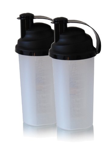 Athleticsfood Eiweiß-Shaker Double Pack (schwarz) inkl. Schlagsieb