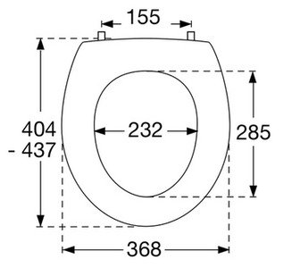 Pressalit WC-Sitz Scandinavia weiß mit Deckel und Universalscharnier (BN3), 1 Stück, 75000-UN3999 - 3