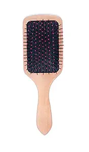 Selinta wooden Brush-Paddle Detangler Brush with nylon pins for Women/Men/Kids Massaging, Anti Static, Best for All Wet & Dry Hair Daily Use.(wooden,Black)(pack of 1)