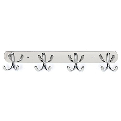 Leisial 4 Haken Kleiderhaken Garderobenhaken Bad Wand Handtuchhaken Rostfreier Stahl - 2