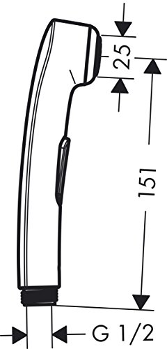 Hansgrohe Handbrause für Bidets, verchromt - 3