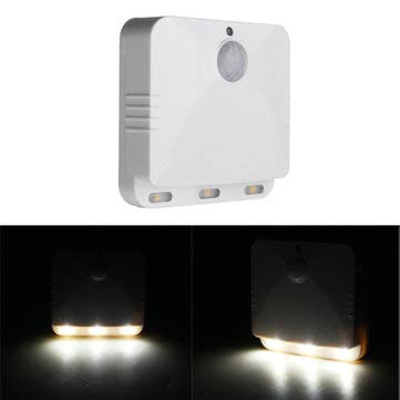 Preisvergleich Produktbild Drahtlose PIR Bewegungssensor LED Nachtlicht Batteriebetriebene Weiße Lampe für Home Bedroom