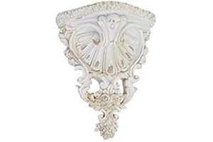 DRULINE Barocco Wandlkonsole Scaffale Supporto Ornamento Casa di Campagna Candelabro da Muro Decorazione Parete - Bianco