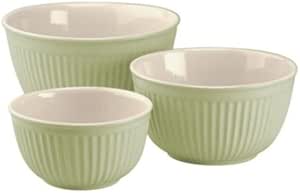 Typhoon Vintage Kitchen Mixing Bowls, Set of 3, Green: Amazon.co.uk: Kitchen & Home