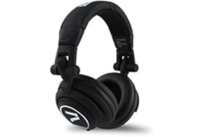 7even Headphone black / Dj, Hifi, Sport Kopfhörer schwarz , dreh-klappbar, tauschbares Kabel, 110db, black