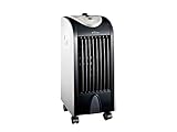 climatizador-evaporativo-compacto-rafy 50 Alta calidad PURLINE RAFY 51 Climatizador evaporativo Compacto de bajo Consumo, Ruedas, Lamas oscilantes, plástico, Acero, Blanco y Negro, 25x29x58