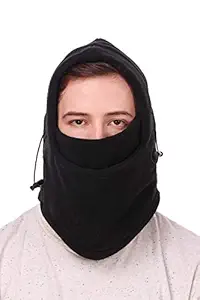 Fleece Thermal Full Face Mask Balaclava Outdoor Winter Sport Snowboard (Black)