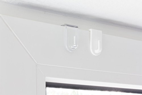 Fensterhaken, Dekohaken, transparent – 20er-Set, 35 x 20 mm – Für Fenster bis maximal 17mm Falzmaß geeignet - 2