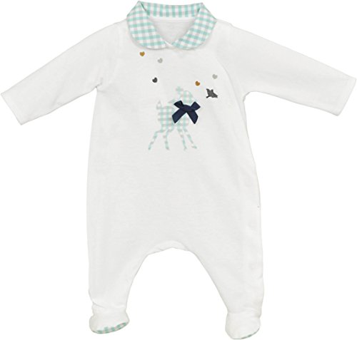 Berlingot Baby Girls 0-24m DORS BIEN JERSEY Plain Pyjama Set, White (1 Blanc), 12-18 Months (Manufacturer size: 18 Months)