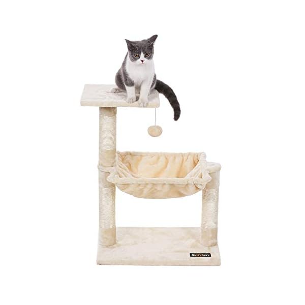FEANDREA Tiragraffi Gatto Albero Tira Graffi Gioco Giacattolo Gatti in Sisal Naturale PCT82M