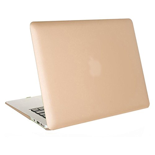 MacBook Air 13 Hülle, iNeseon Ultra Slim Plastik Leichte Hartschale Tasche Cover Case Schutzhülle für Apple MacBook Air 13″ 13.3″ Modell:A1466 und A1369(Gold) - 4