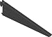 Produktbild Element System U-Träger Regalträger 2-reihig, 2 Stück, 5 Abmessungen, 3 farben, lange 22 cm für Regalsystem, Wandschiene, schwarz, 18133-00032