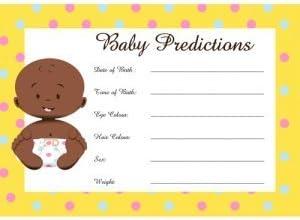 Baby Shower Prediction Card Asian/Mediterranean (8)