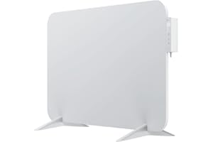 BR Bringer Metall Infrarotheizung 450 Watt mit Smart Thermostat und Fernbedienung, WIFI & App - als Wandheizung oder mobiles Standgerät bis 10m², Energiesparend - Deutsche Qualitätsmarke (weiß)