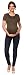 Happy Mama. Women's Maternity Nursing Double Layer T-shirt Round Neckline. 991p (Khaki, UK 12/14, XL)