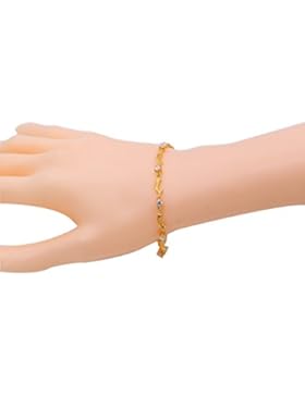 LOVE STUDIO,Frauen Armband 18 Karat Gold Überzog AAA Weiß Zirkon Armreif Schmuck Armband für Frauen Geschenk