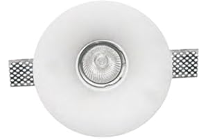 PIANETA LED Pianeta-led Modèle GQDTL-2017A Support rond encastrable en résine de plâtre pour spots GU10 et GU5.3 -