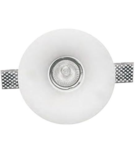 Porta Faretto Da Incasso In Gesso Verniciabile - Quadrato 120x120mm Per Faretti GU10/MR16 - Foto 7