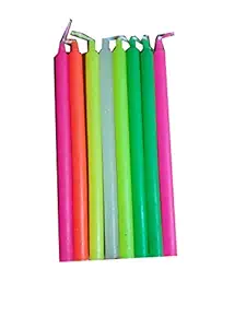 advancedestore Wax Colour Stick Candle for Diwali-15cm Each, Pack of 16