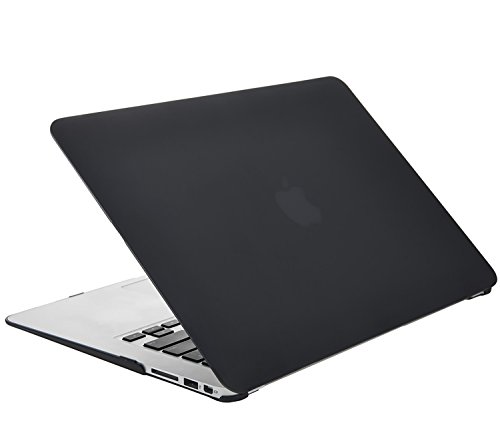MacBook Air 11 Hülle Schale, iNeseon Ultra Slim Gummierte Hartschale Tasche Cover Shell, US schwarz und EU Transparent Tastatur Abdeckung Schutzhülle für Apple MacBook Air 11.6 Zoll [Modell:A1370 und A1465] (Schwarz) - 3