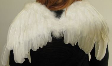 Preisvergleich Produktbild Engelsflügel Angelwings Flügel weiss 62x56cm Weihnachten