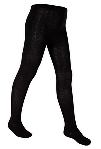 Baby Girls Plain Knitted Cotton Rich Warm Tights BLACK 6-12 MONTHS