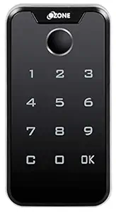 Ozone Smart Furniture Lock OZFL-203-PF; Rectangular & Handy; 24 Months Warranty; PIN Code & Fingerprint Access; Automatic Locking System; Black