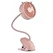 Produktbild USB Ventilator Schreibtischventilator MINI Handventilator Leise Ventilator Mini Clip Tischventilator für den Schreibtisch 3 einstellbare Geschwindigkeiten mit An/Aus-Schalter leise 360° Drehbar (Pink)
