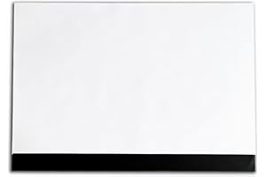 ‎PUK KRÄMMER GMBH PuK Krämmer GmbH Papier-Schreibtischunterlagen Blanko mit Schutzleiste schwarz | DIN A2 59,4 x 42 cm Querformat | verleimt | 25 Blatt zum Abreißen Kantenschutz schwarz