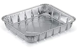 Bakery Direct - Bandeja de papel de aluminio (199 x 167 x 31 mm, 10 unidades), color plateado