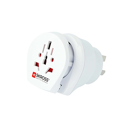 Skross Combo World - Adaptador de Enchufe para Australia/China, Color Blanco