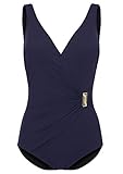 Breiter Träger Felina Badeanzug mit Schale V-Ausschnitt 5206202 Classic Shape solid Navy 46E