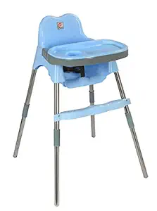 Esquire Spotty Baby Dining Chair with Footrest, Additional Tray- L Blue