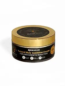 ROOH BELLE Organic Natural Hair Inhibitor Cream - Helps to Reduce Hair Growth for Men and Women (200 gm)