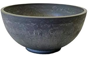 KLOCKE PFLANZGEFÄßE Wunderschöne Pflanzschale/Schale zum Bepflanzen – Runde Blumenschale - Kunststoff/Kunststoffschale - Winterfest (Klein: Ø 33cm, Grau)