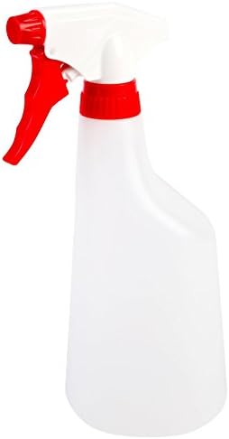 Consolidated Plastics Leakproof Spray Bottle With Red Sprayer, HDPE, Natural, 22oz, 12 Piece