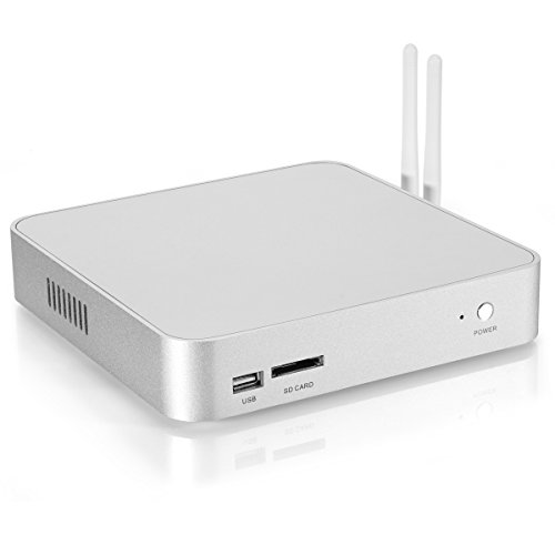 Eggsnow Aluminum Core i5 Mini PC Desktop Computer with Fan Intel Core i5 4260u 1.4Ghz 4GB RAM 64GB SSD 300M Wifi