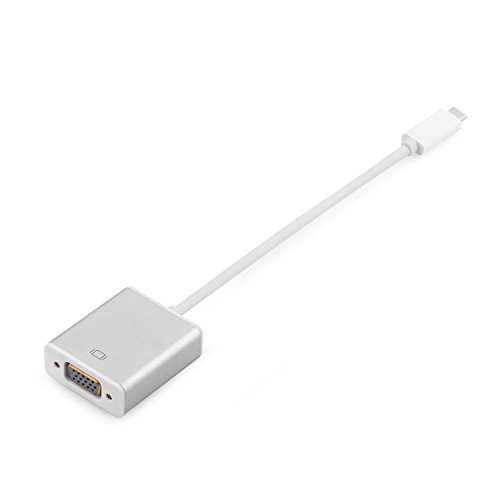 KiWiBiRD USB 3.1 Typ-C thunderbolt 3 zu VGA Adapter (18.5cm Kabel, USB TYP C zu VGA) für Apple MacBook 12”, MacBook Pro, Google 2nd Chromebook Pixel, Samsung Galaxy TabPro S 12”, Zen AiO PC, Dell XPS 12/13/15 und mehr Typ C fähige Geräte - 2