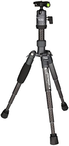 Rollei City Traveler Mini - Super leichtes Tischstativ aus Carbon, Ministativ perfekt fÃ¼r DSLM Kameras, Smartphones, Actioncams und 360 Grad Kameras, Arca Swiss kompatibel, incl. Kugelkopf und Stativtasche - Titan