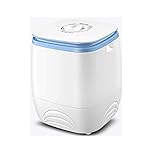 lavadora jata camping  L&WB Mini Eléctrico Ropa Lavadora Superior De Carga Semi-Automática 2,0 Kg Lavadora + 1.5 Kg Secador Sola Bañera De Secado 150W,White