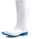  Ladeheid Damen Gummistiefel LA-967 (Weiß/Blau, EU 39)