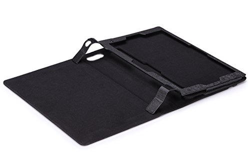 MoKo Lenovo Yoga 10 HD+/Yoga 10 Hülle Case – PU Leder Tasche Ständer Schutzhülle Ledertasche Etui Smart Cover mit Stylus-Halterung für Yoga 10 HD+ 10 Zoll HD Android 4.3 Jelly Bean Tablet,Schwarz - 8