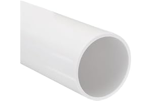 Unifizz PVC Pipe 67.8mm ID 75mm OD 200mm Length Round Plastic Rigid Tubing High Impact for Drain Pipe Cable Sleeve(White)